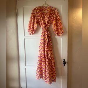 Emily Levine Sunset Flow Waves Dress